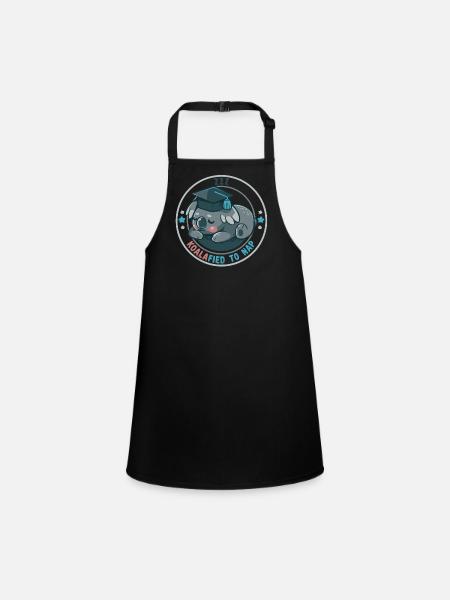 Koalafied to Nap - Children's Apron - black - Front