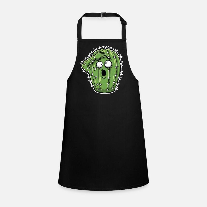 Cactus Panic Cartoon Children's Apron