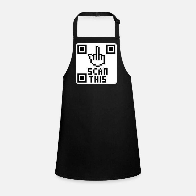 QRcode middle finger Children's Apron
