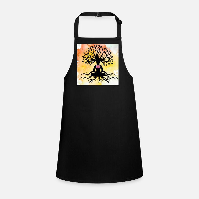 Arbre de vie lotus bouddha - Tablier Enfant - noir