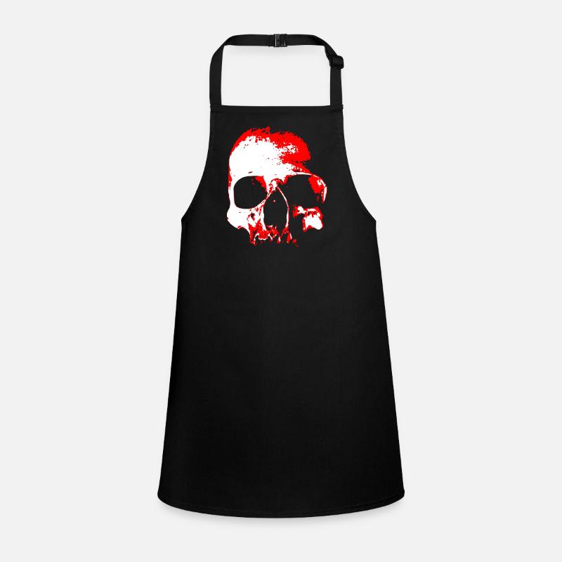 Red Skull Contrast Children's Apron