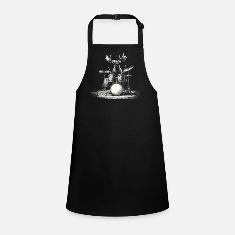 Moose Drums Drummer Music Rock Wildlife Children's Apron