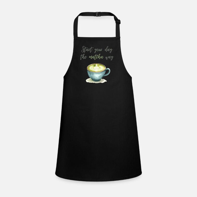 Start Your Day the Matcha Way Watercolour Art Children's Apron