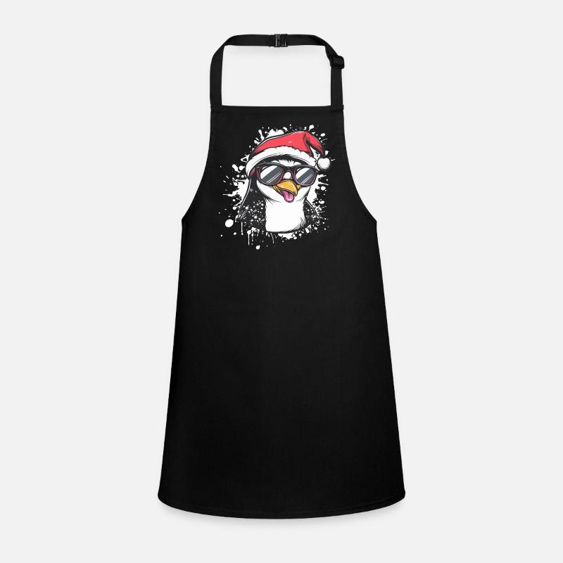Pingouin Noël Drôle Tablier Enfant