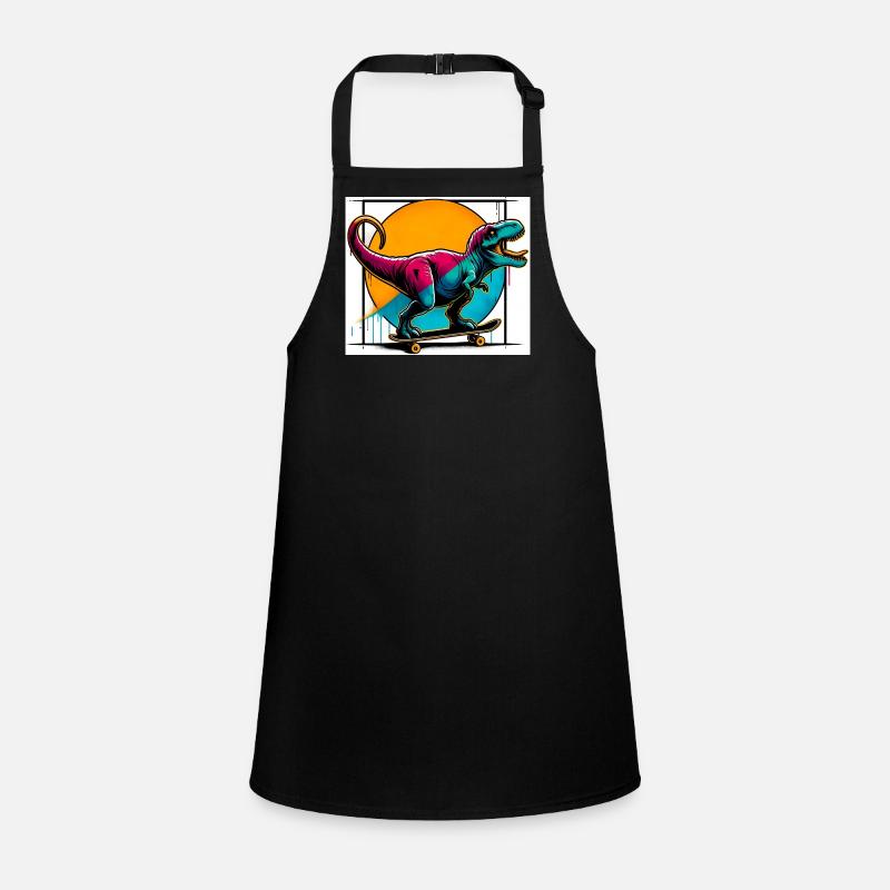 Dinosaur on Skateboard Children's Apron