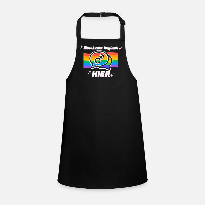 Abenteuer beginnt hier Pride Symbol Schürze für Kinder