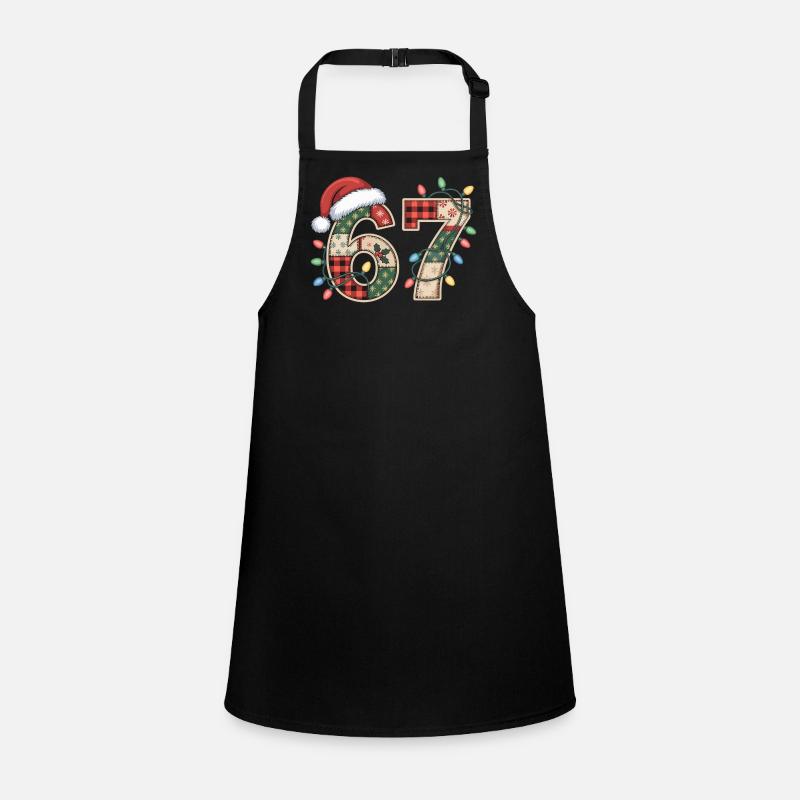 Funny Xmas Number 67 with Fairy Lights Children's Apron