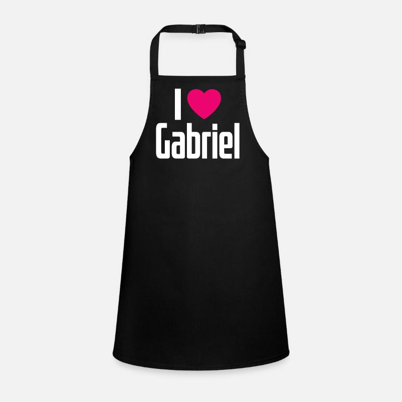 I Love Gabriel Pink Heart I Love Gabriel Children's Apron