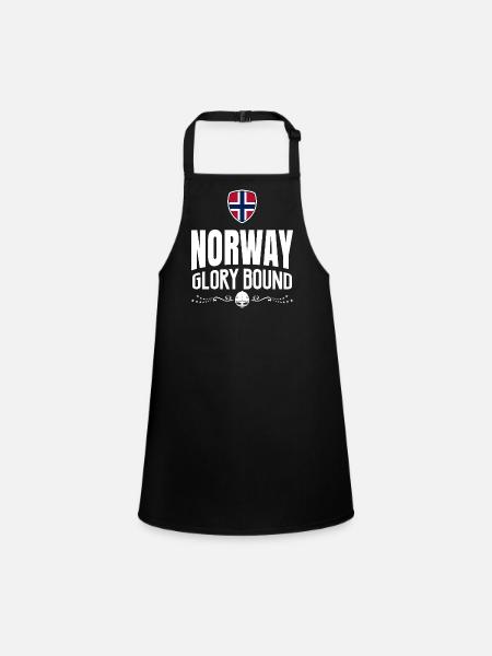 NORWEGEN-RUHM - Schürze für Kinder - Schwarz - Vorne