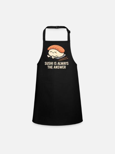 Le sushi est toujours la solution - Tablier Enfant - noir - Devant