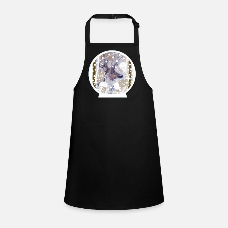 Snow Globe Deer Children's Apron