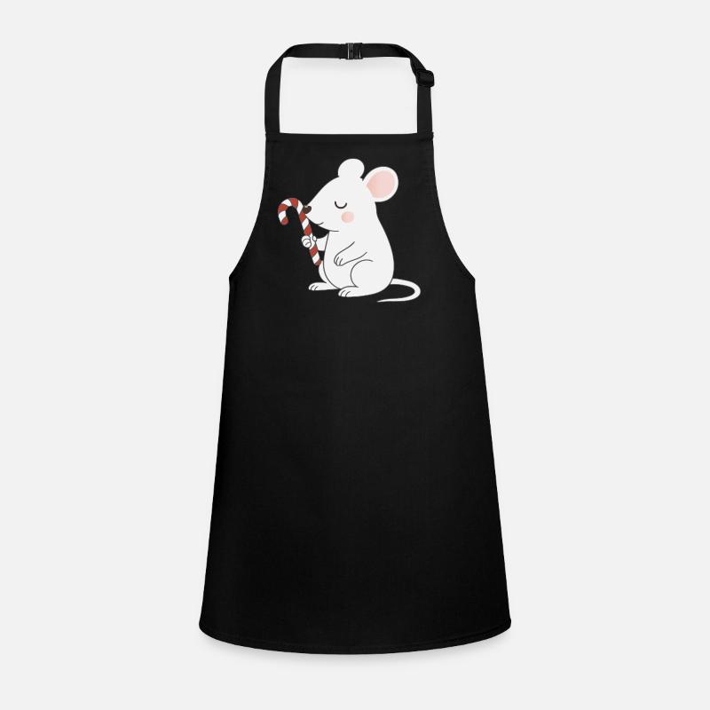 Souris mignonne avec une canne d’orge – Dessin animé mignon Tablier Enfant