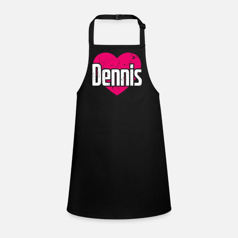 J’aime Dennis Pink Heart J’aime Dennis Tablier Enfant