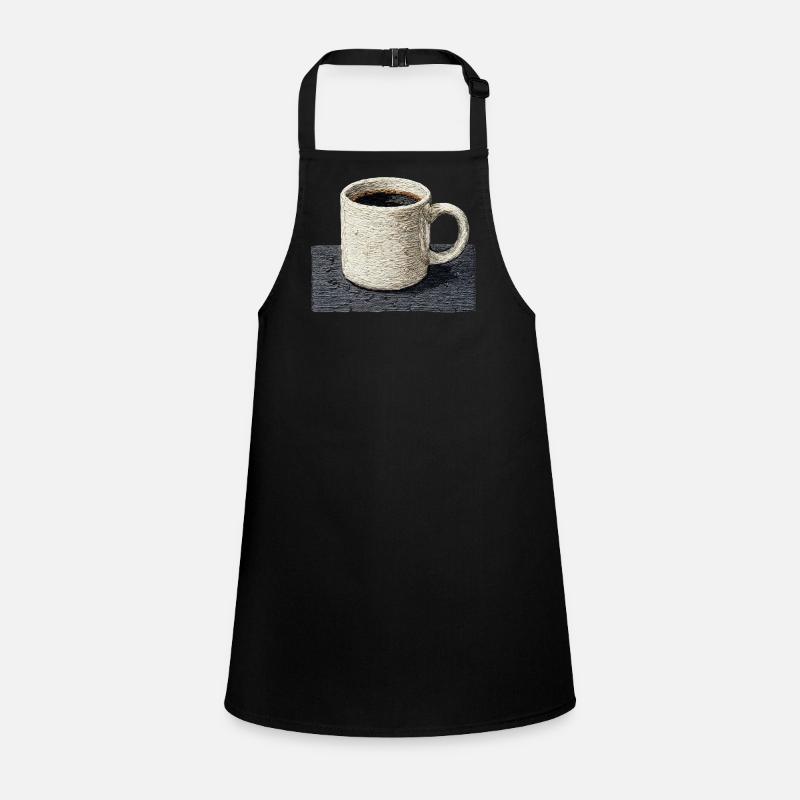 Filtre à tasse brodé café lent (imprimé) Tablier Enfant
