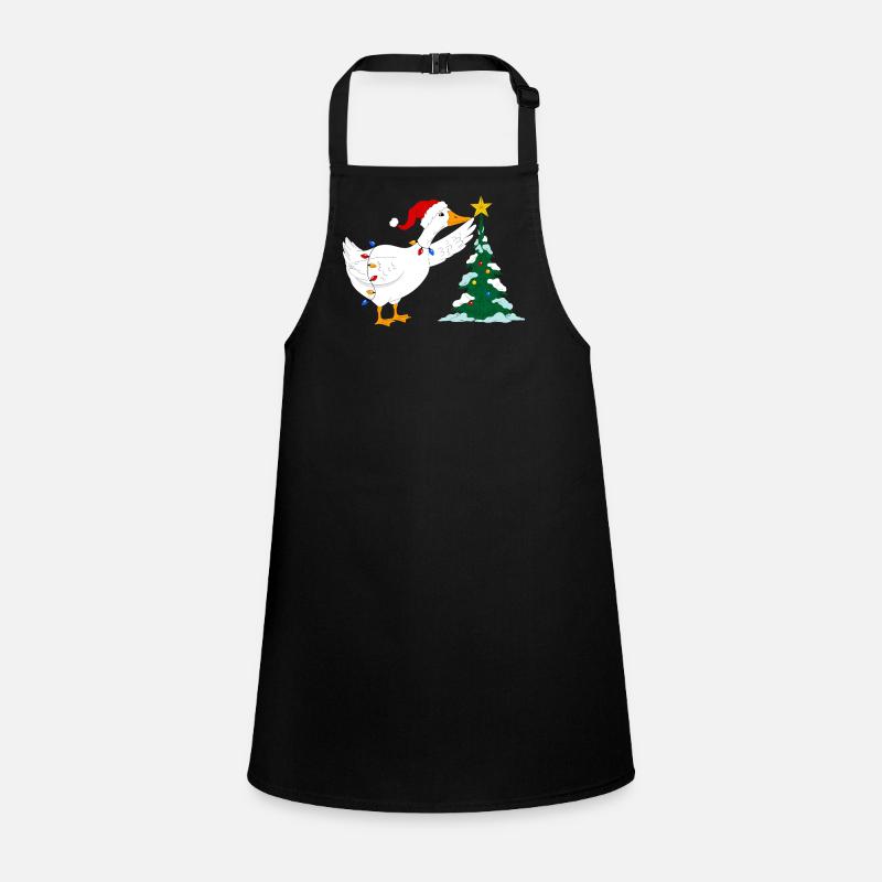 Goose and Christmas tree Children's Apron
