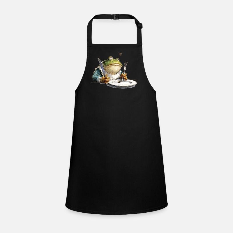 Küchen Frosch mit Teller Schürze für Kinder