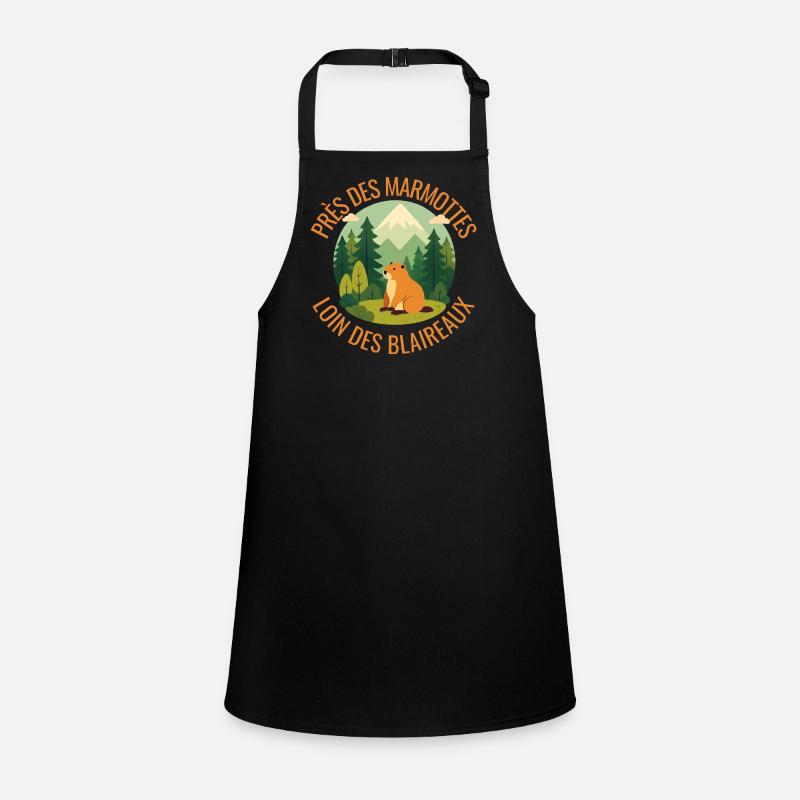 Alpine Marmot in the Forest Children's Apron