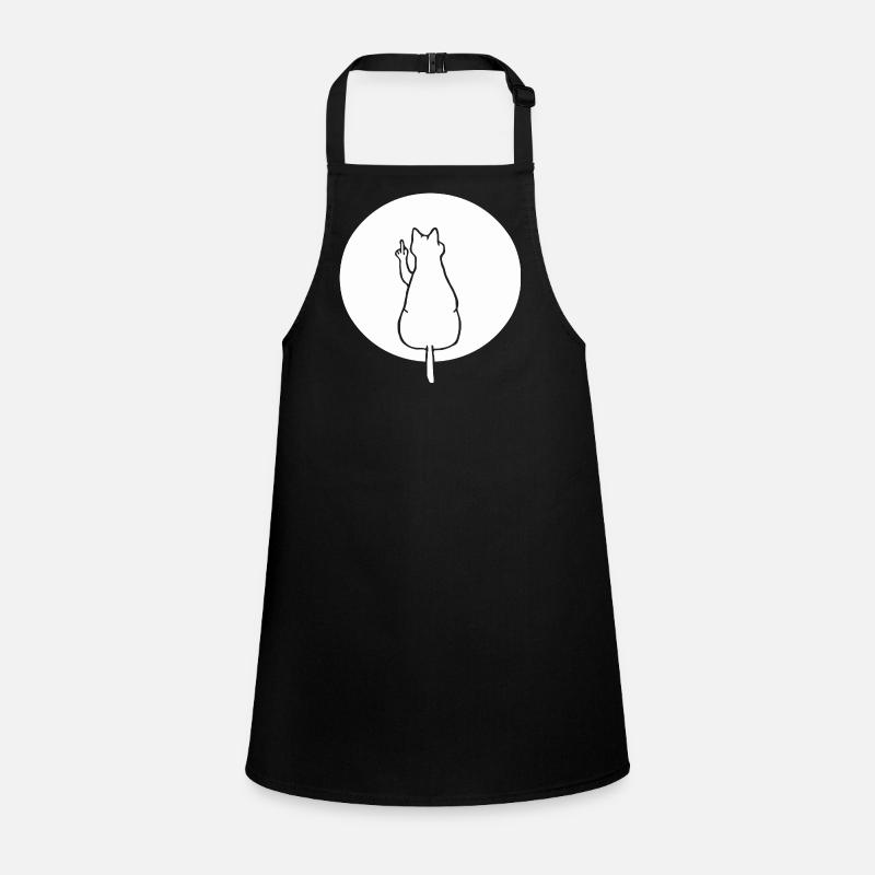 Cat Cats Cat Kitten Kitty Middle Finger Children's Apron