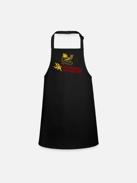 Apex Hug Not Reality - Children's Apron - black - Front