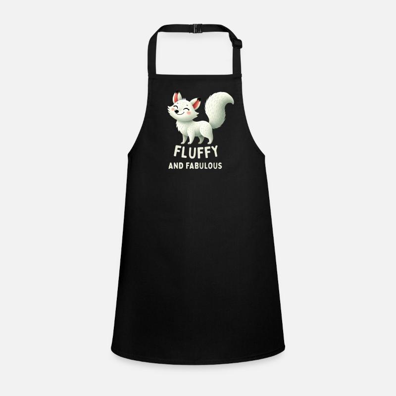 Fluffy White Fox Children's Apron