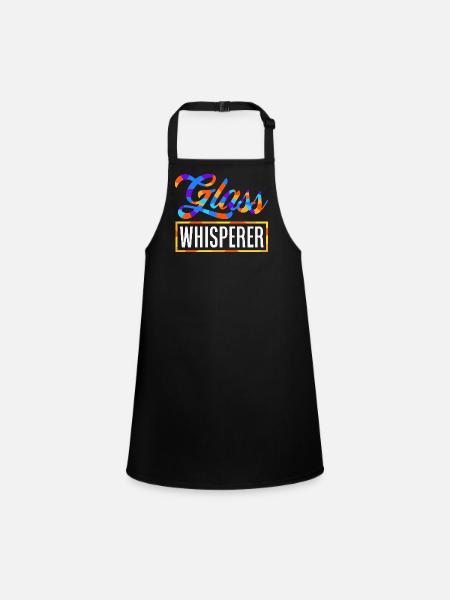 Stained Glass Art Stained Glass Artist - Children's Apron - black - Front