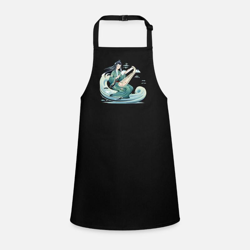 Guqin Master on Sea Wave Children's Apron