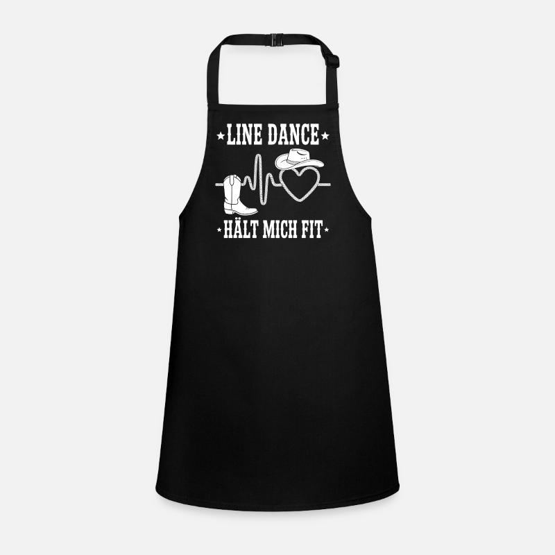 Line Dance Heart Cowboy Style Children's Apron