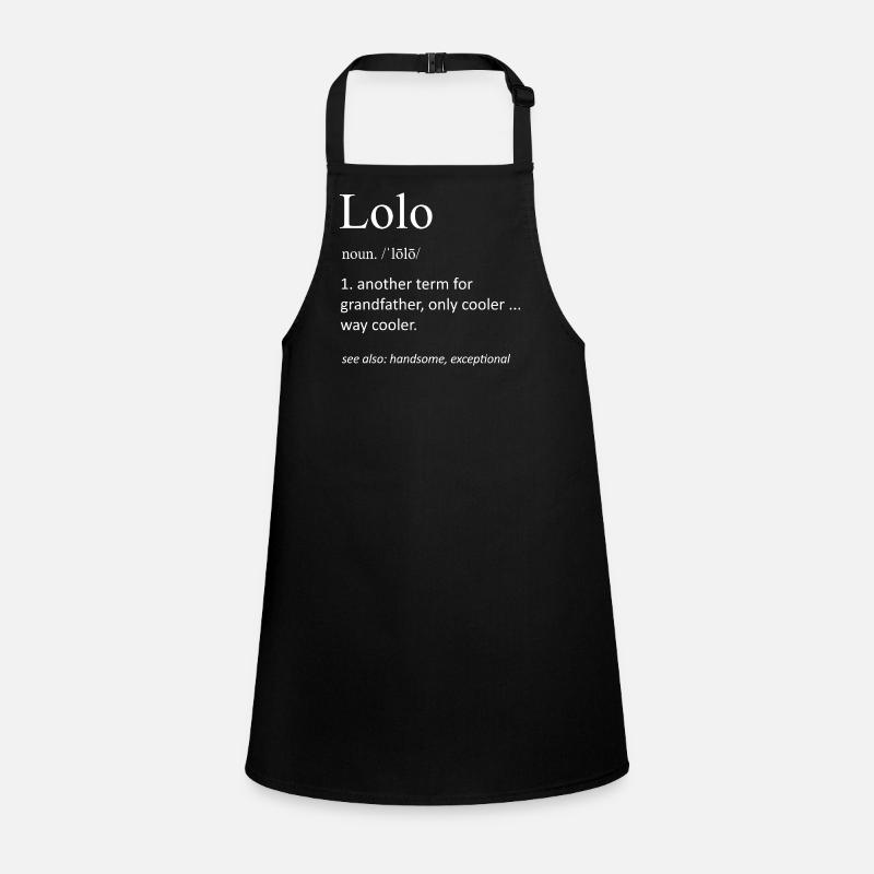 Lolo Definition Lustiges philippinisches Großvatergeschenk Schürze für Kinder