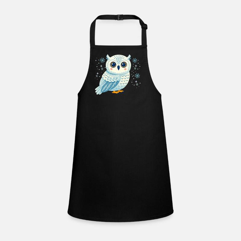 Winter Owl in Snowflakes Children's Apron