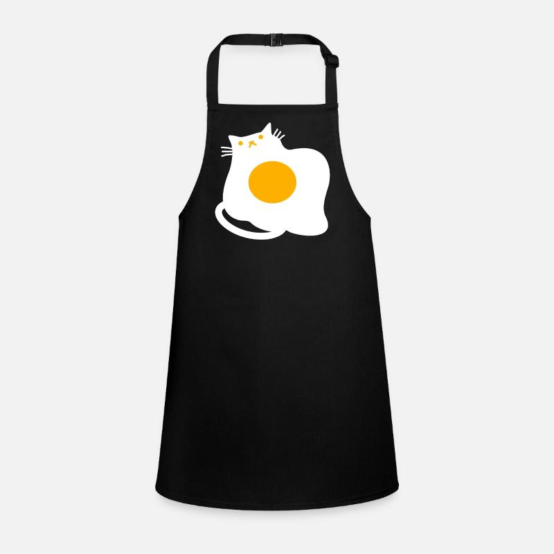 Drôle de chat en cuisinière aux œufs au plat Tablier Enfant