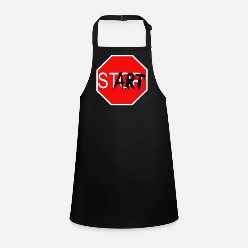 Start Sign Graffiti Stop Sign Children's Apron