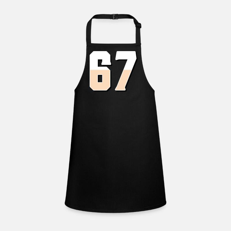 6 7 – Trendy minimalist text design, Children's Apron