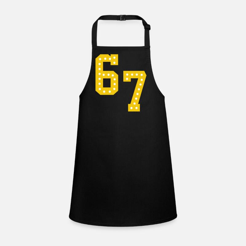 Yellow number lights 6 7 Children's Apron