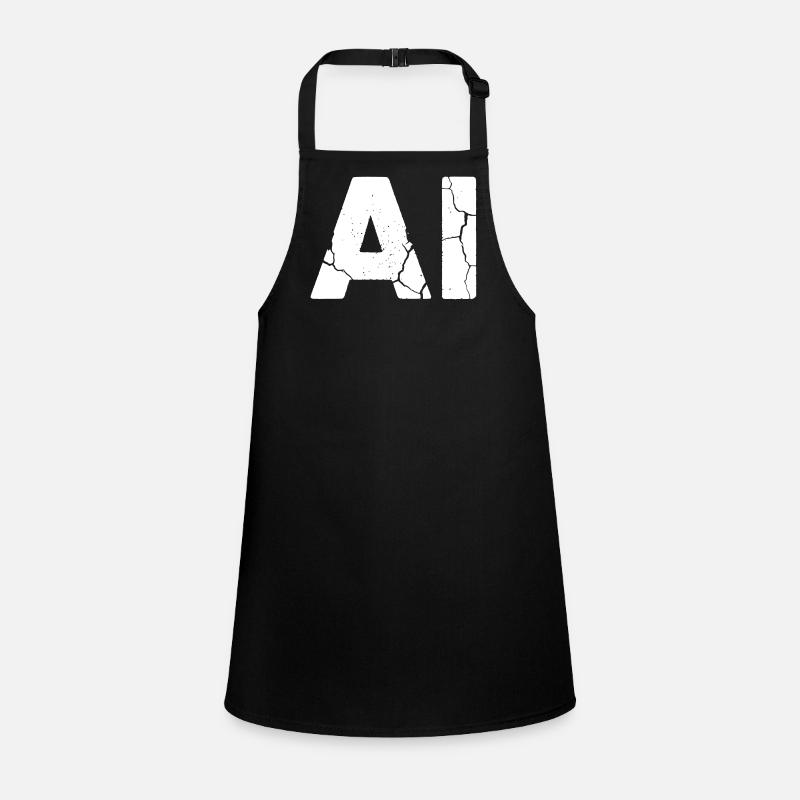 AI Artificial Intelligence Text Grunge Vektor Schürze für Kinder