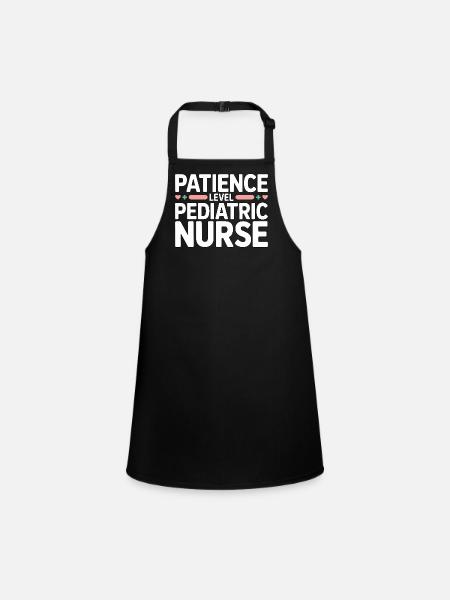 Pediatric Nurse Patience Level Pediatric Nursing - Schürze für Kinder - Schwarz - Vorne