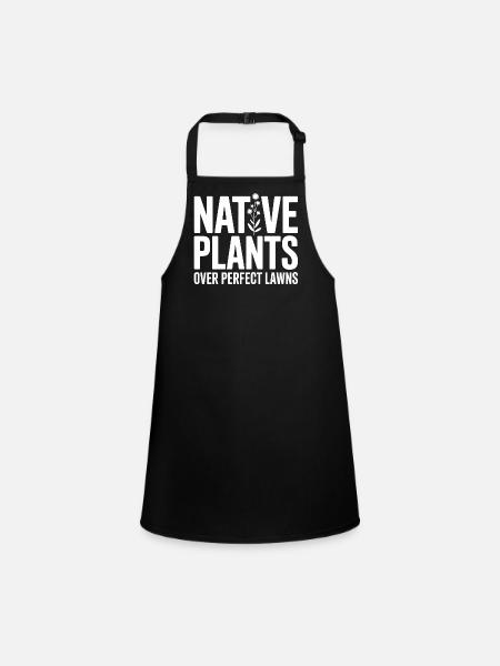 Plantes indigènes sur pelouses parfaites - Tablier Enfant - noir - Devant