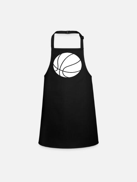 Plan minimal de basketball : conception sportive - Tablier Enfant - noir - Devant