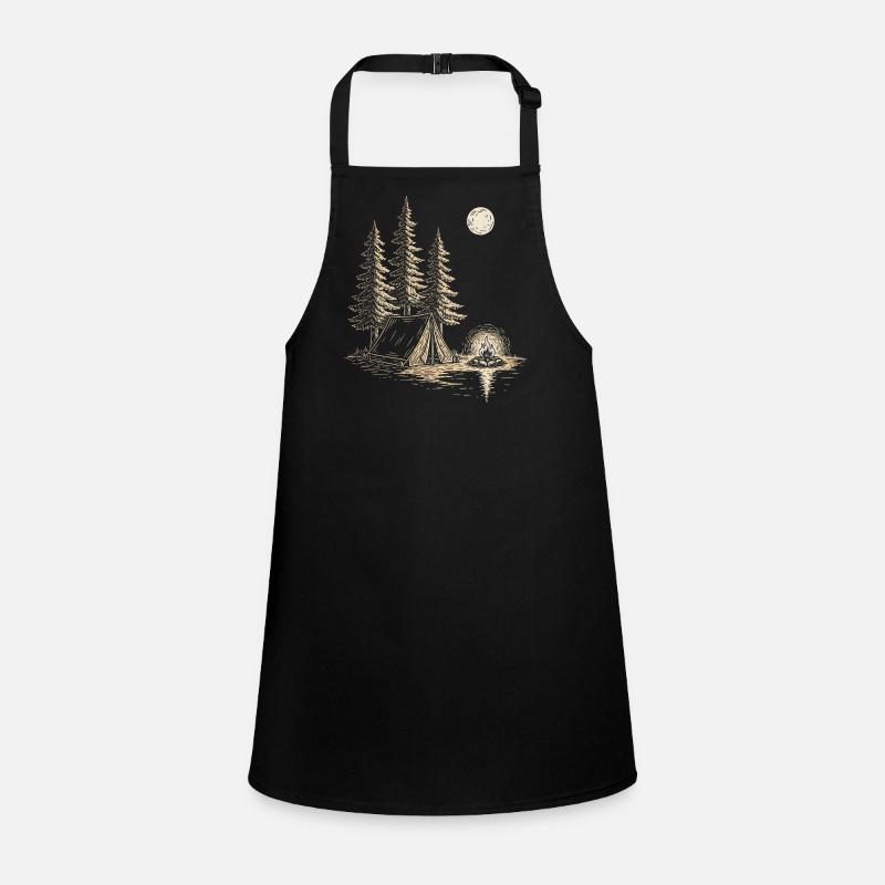 Night camp at the Seewald with tent Children's Apron