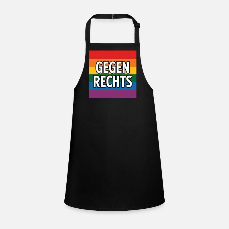 Gegen Rechts - Antifa Regenbogen Tee Schürze für Kinder