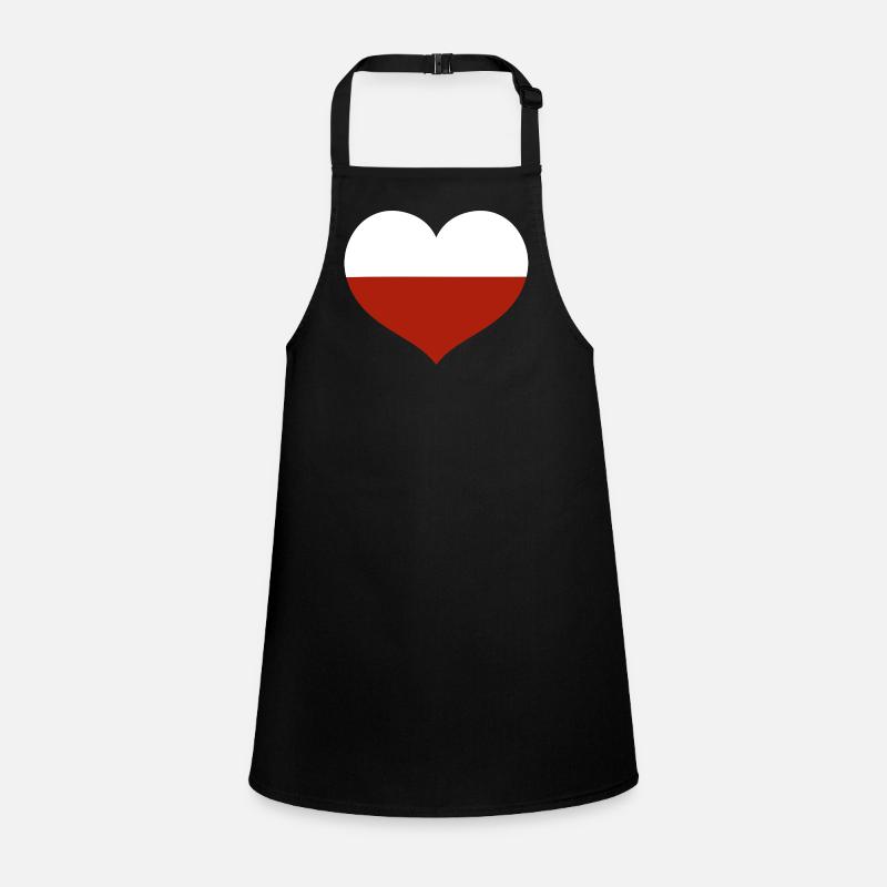 Emblem der polnischen Flagge Herz Schürze für Kinder