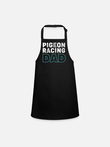 Pigeon Race Pigeon Pigeons - Children's Apron - black - Front