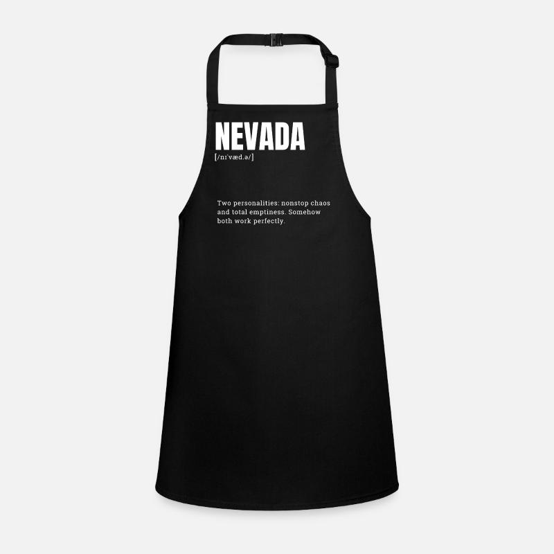 Dualité du Nevada : Typographie audacieuse Imprimé Tablier Enfant