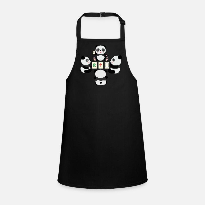 Mahjong Playing Panda Children's Apron