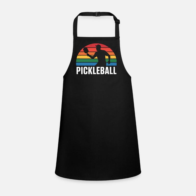 Pickleball Sunset Silhouette Children's Apron