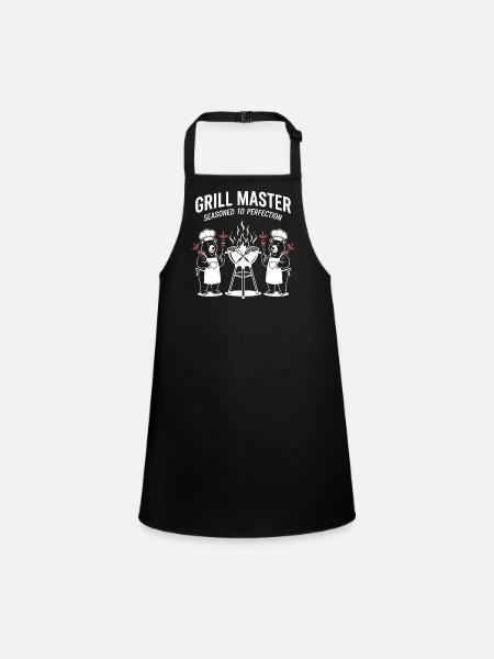 Duo Chef Ours Maître Grill - Tablier Enfant - noir - Devant