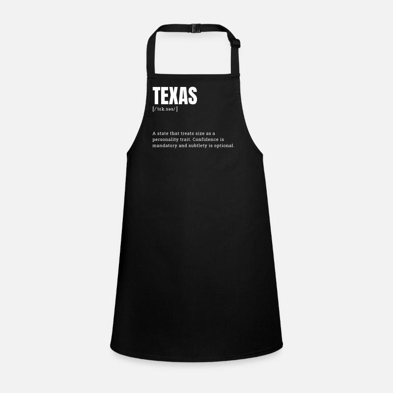 Typographie grand format du Texas Humour Tablier Enfant