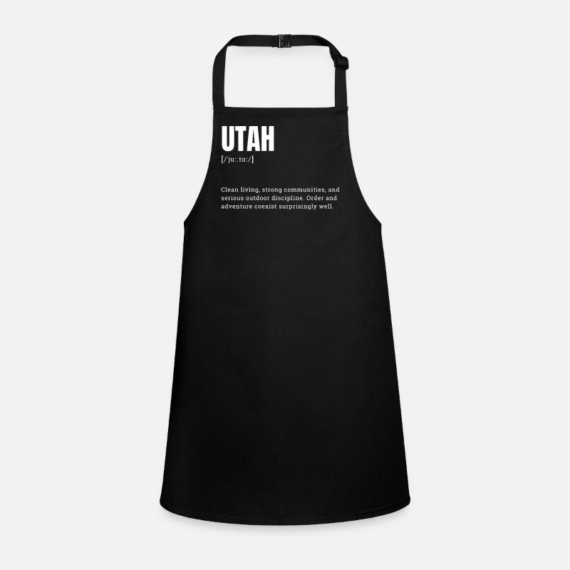 Utah Bold Typography Adventure Schürze für Kinder