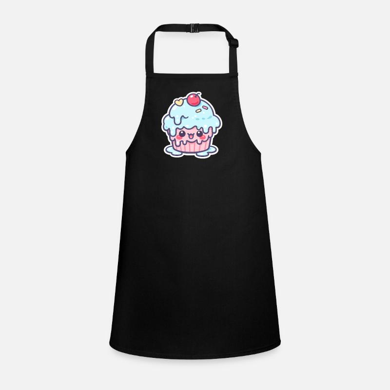 Cupcake Kawaii avec glaçage bleu Tablier Enfant