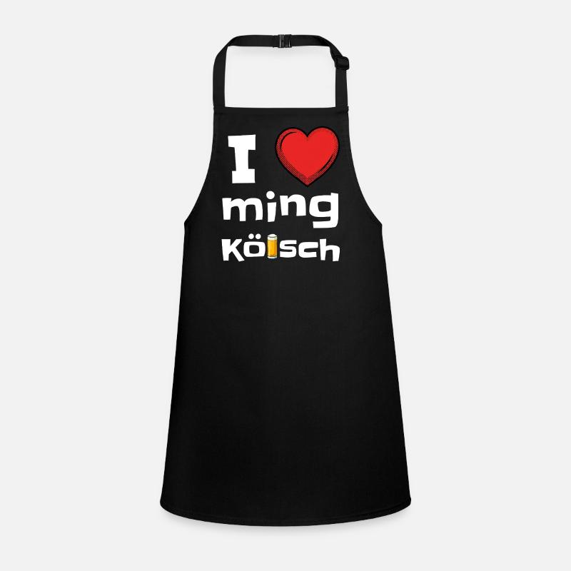 J’adore Lev Ming Kölsch Köln Kult Spruch Tablier Enfant