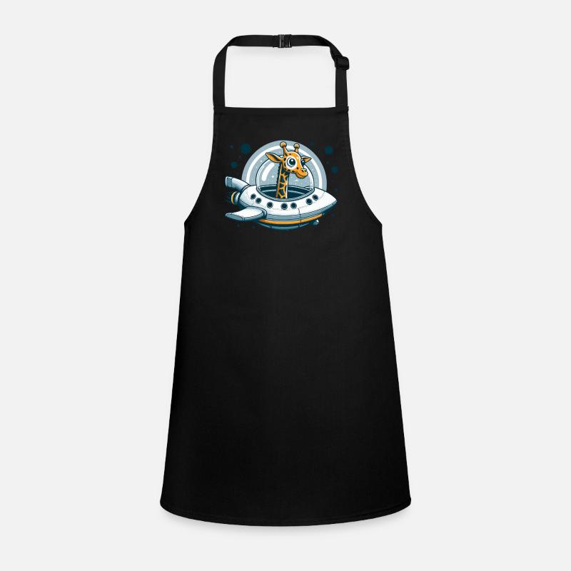 Giraffe Spaceship Adventure Children's Apron